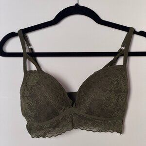 Victoria Secret PINK Bralette in Olive Green M D-DD